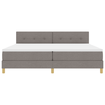 Boxspringbed met matras en LED stof taupe 200x200 cm
