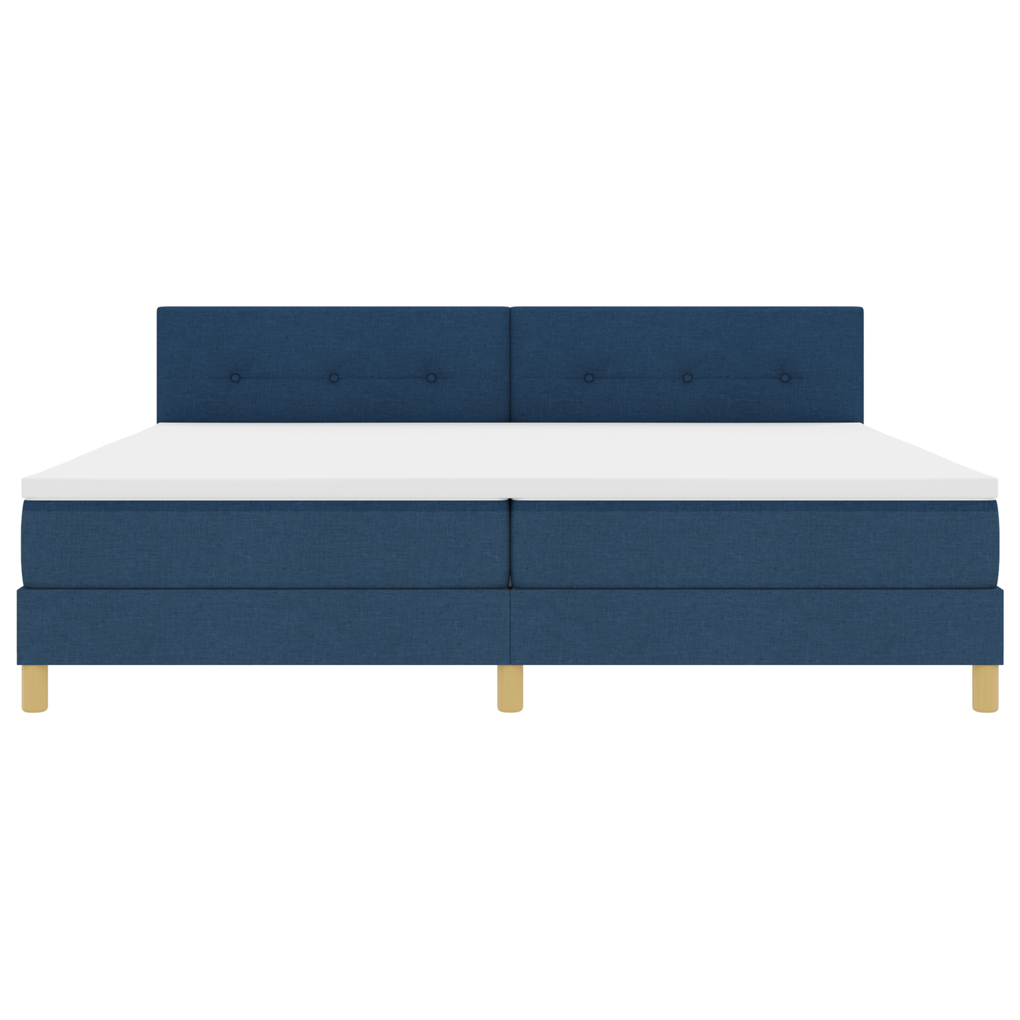 Boxspringbed met matras en LED stof blauw 200x200 cm