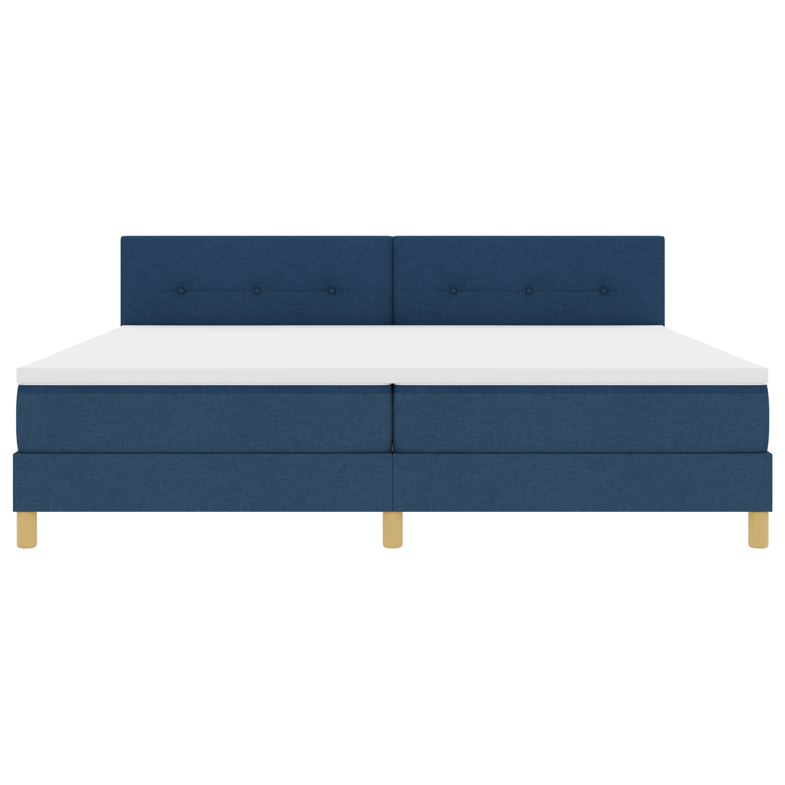 Boxspringbed met matras en LED stof blauw 200x200 cm