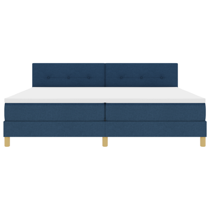 Boxspringbed met matras en LED stof blauw 200x200 cm