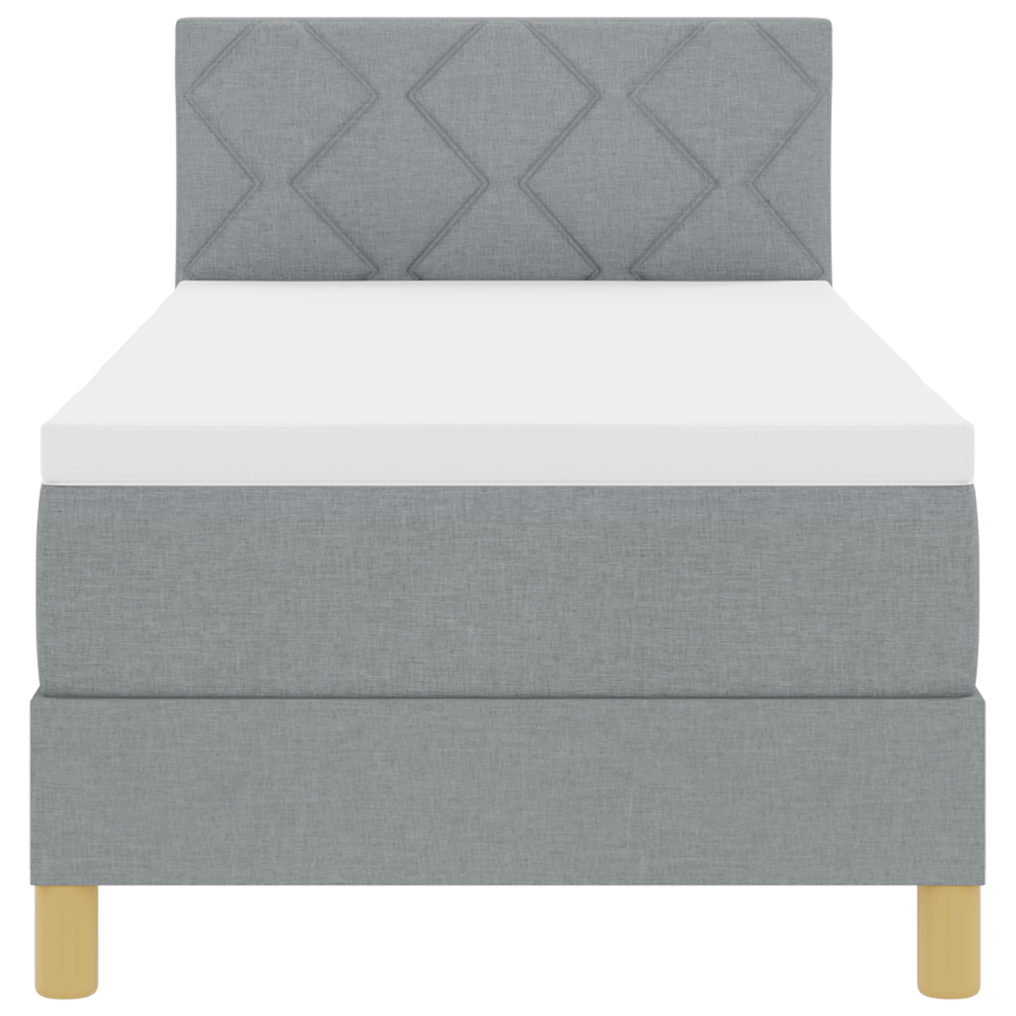 Boxspringbed met Matras & LED Lichtgrijs 80x200 cm Stof