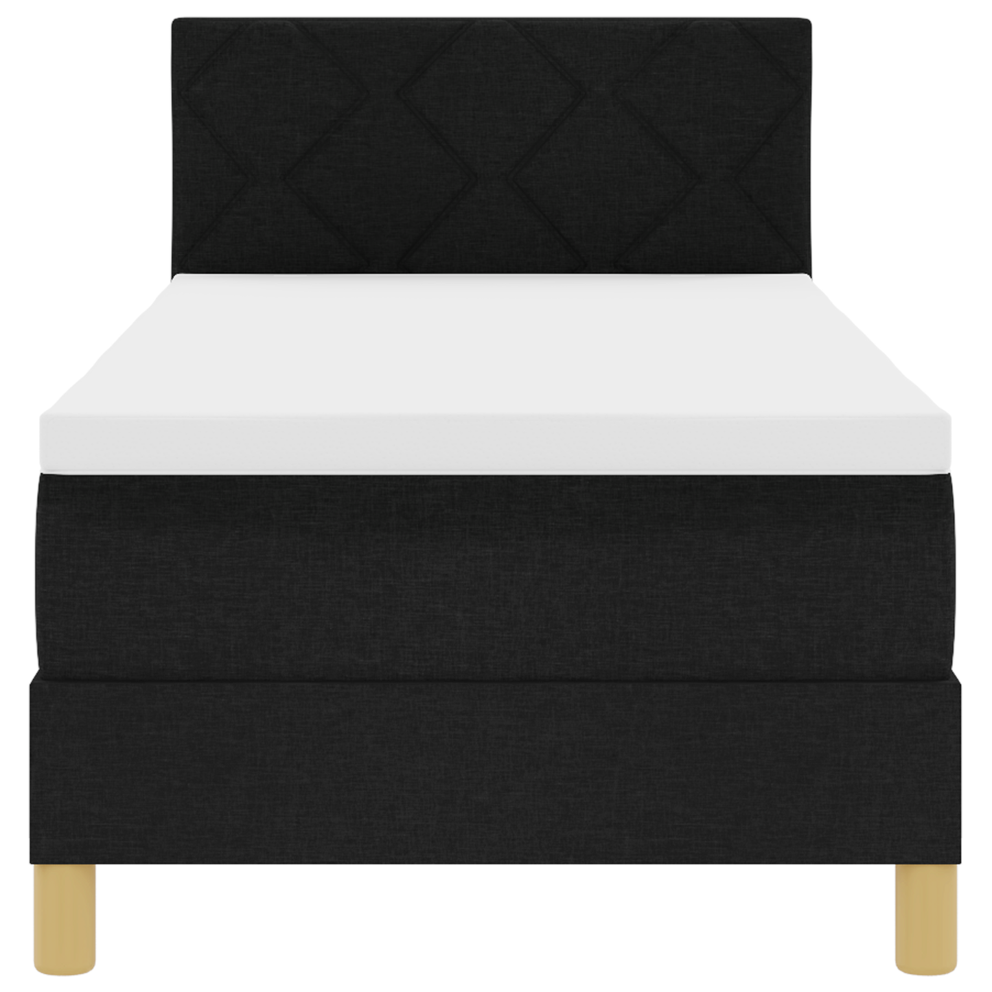 Boxspring Bed met Matras & LED Zwart 80x200 cm Stof