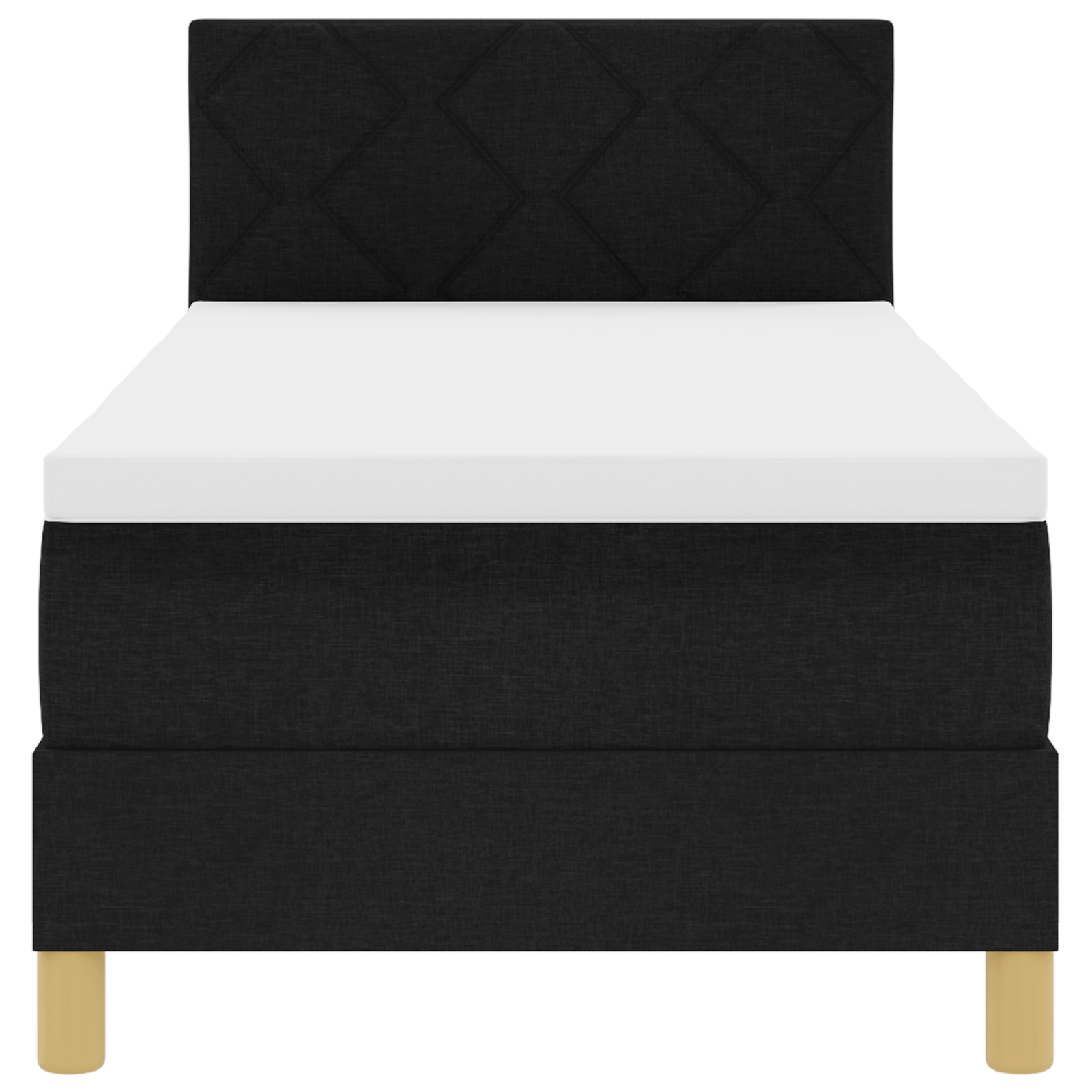 Boxspring Bed met Matras & LED Zwart 80x200 cm Stof