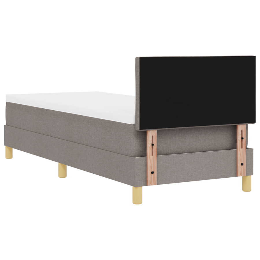 Boxspring Bed met Matras & LED Taupe 80x200 cm Stof