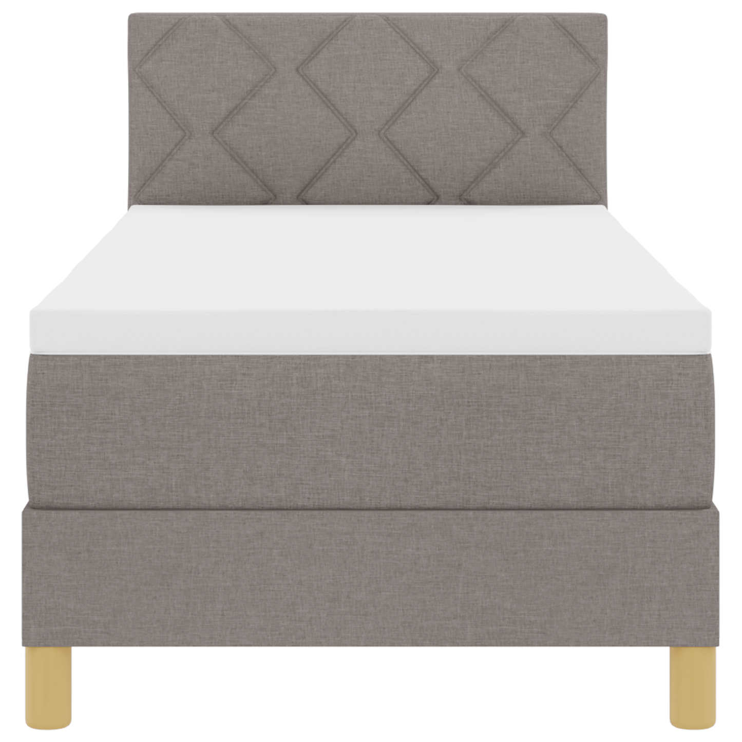 Boxspring Bed met Matras & LED Taupe 80x200 cm Stof