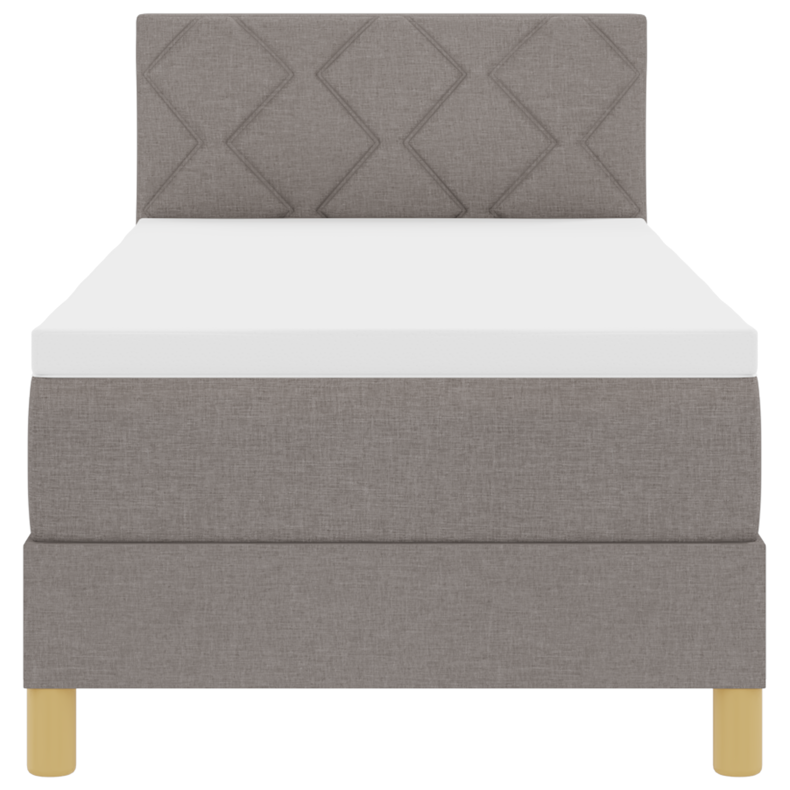 Boxspring Bed met Matras & LED Taupe 80x200 cm Stof