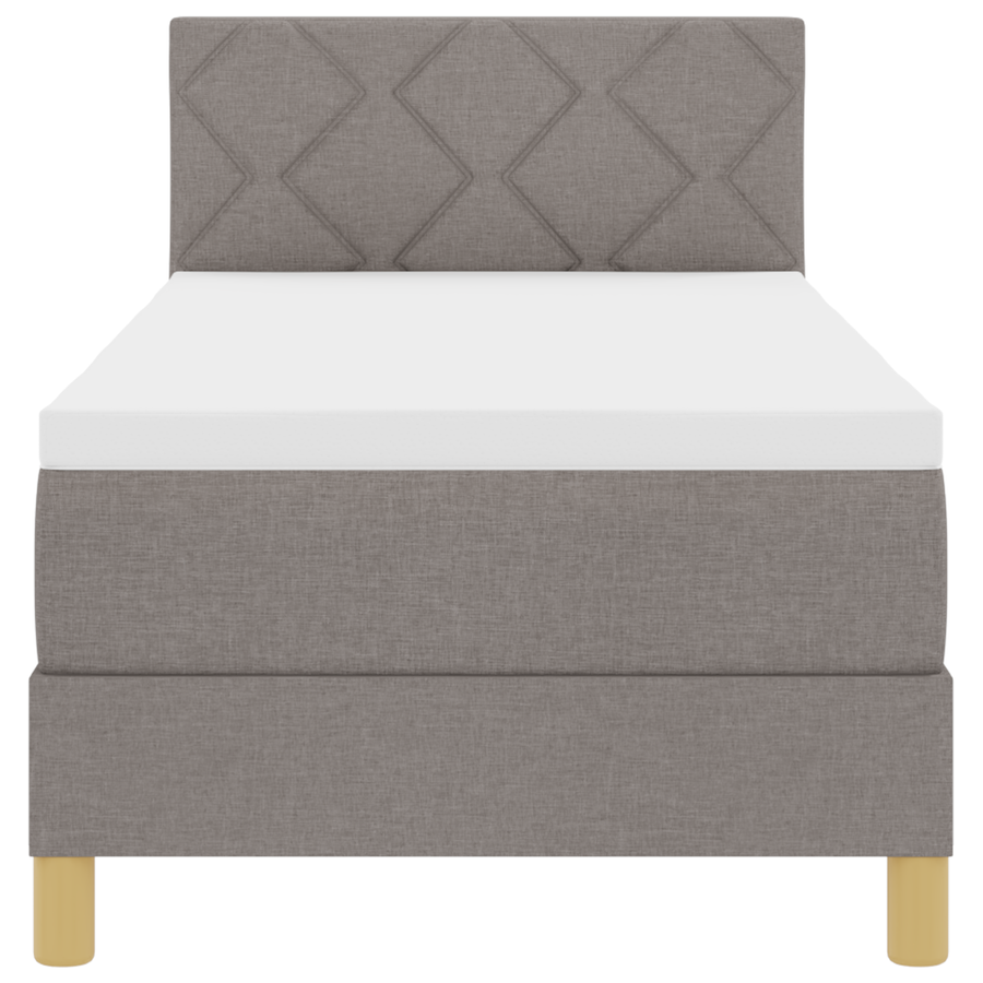 Boxspring Bed met Matras & LED Taupe 80x200 cm Stof