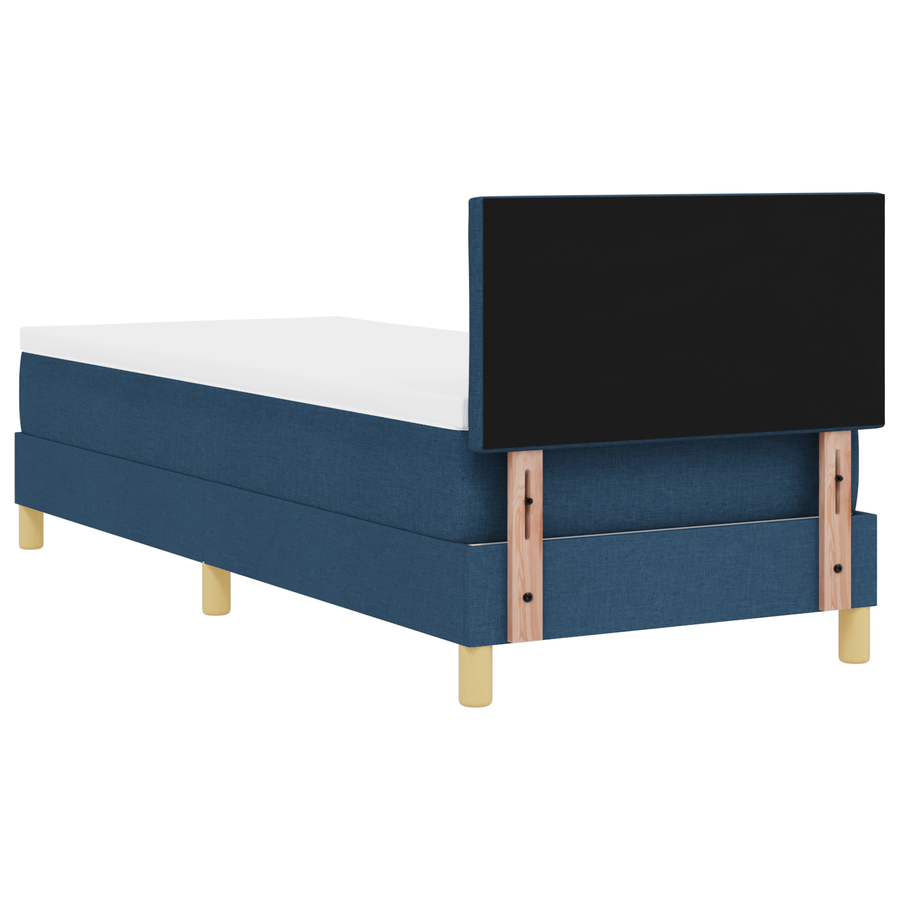 Boxspringbed met Matras & LED Blauw 80x200 cm Stof