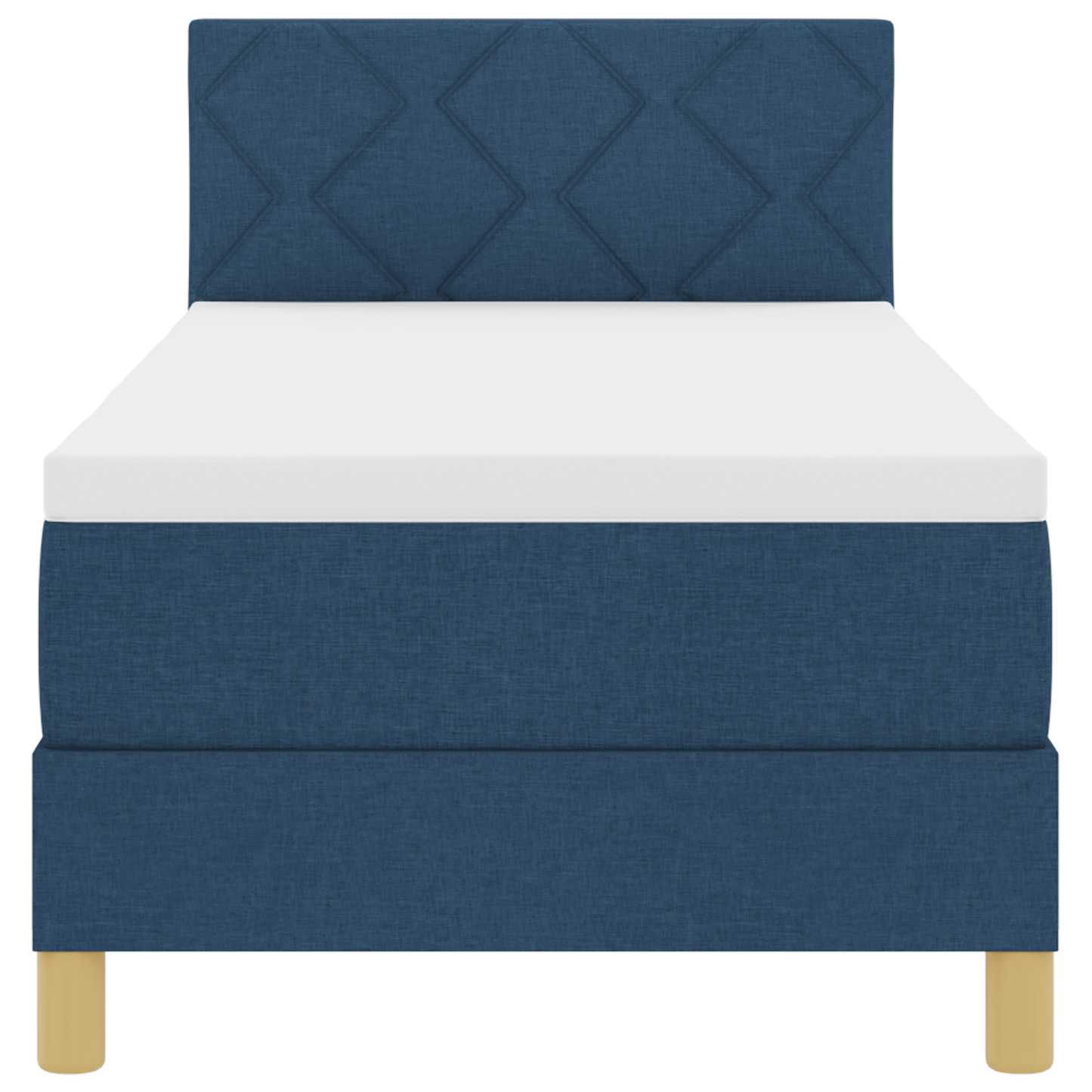 Boxspringbed met Matras & LED Blauw 80x200 cm Stof