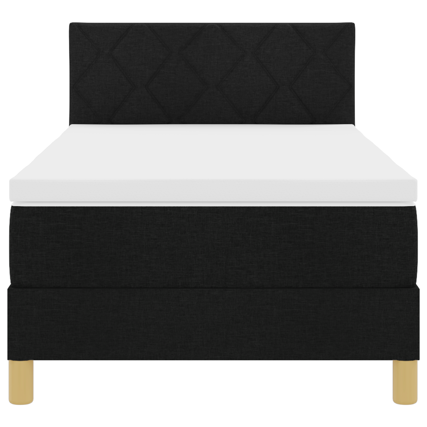 Boxspring Bed met Matras & LED Zwart 90x190 cm Stof