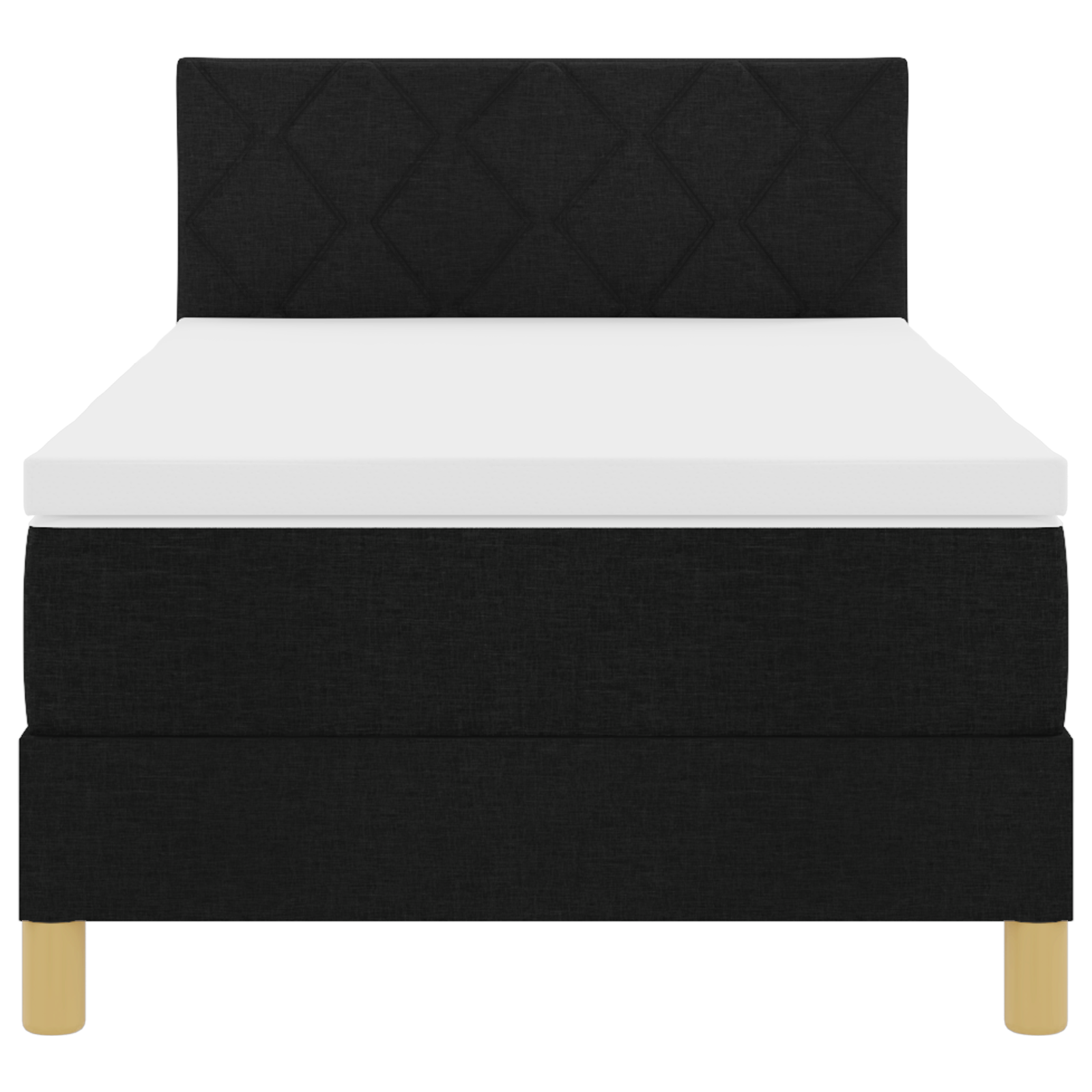 Boxspring Bed met Matras & LED Zwart 90x190 cm Stof
