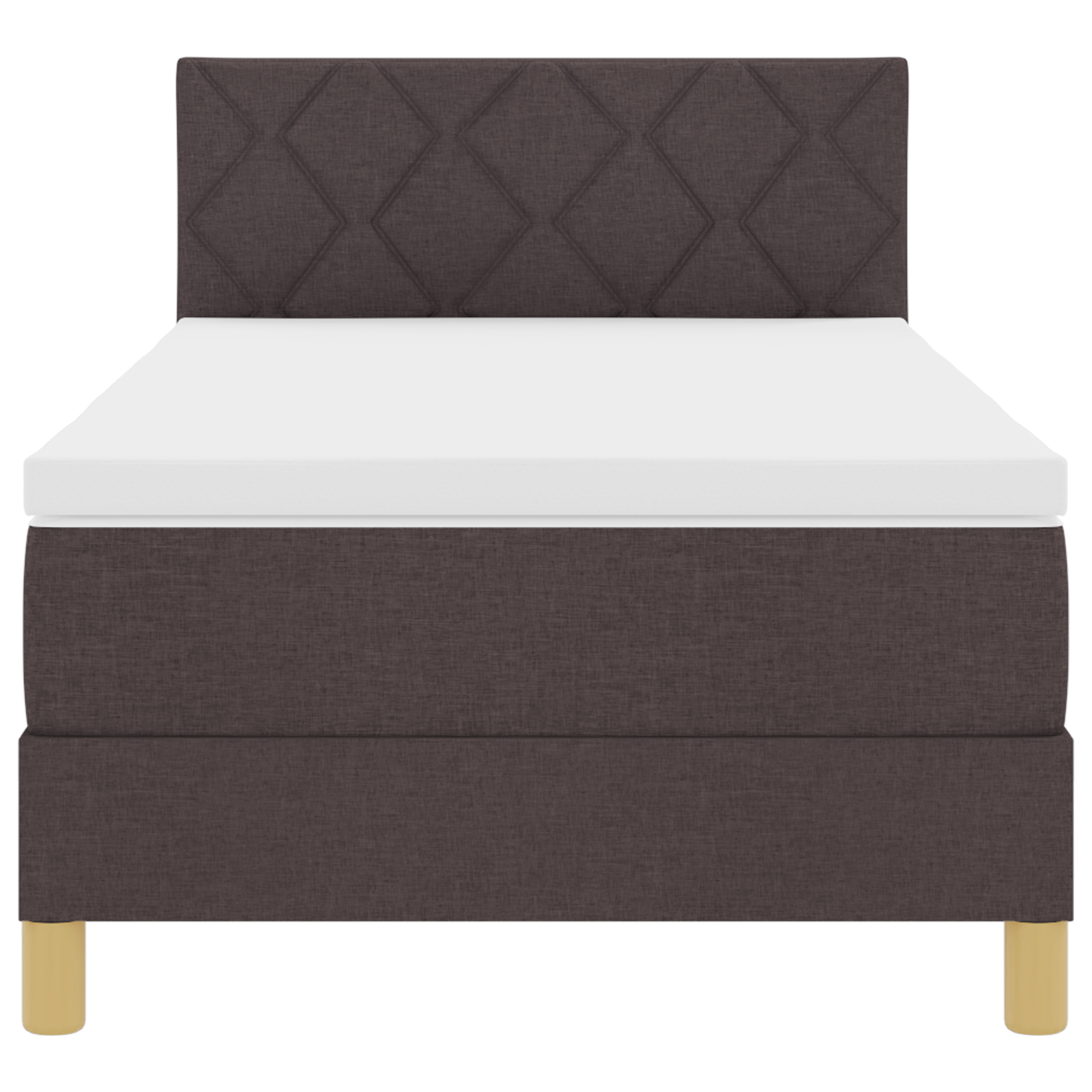 Boxspringbed met Matras & LED Donkerbruin 90x190 cm Stof