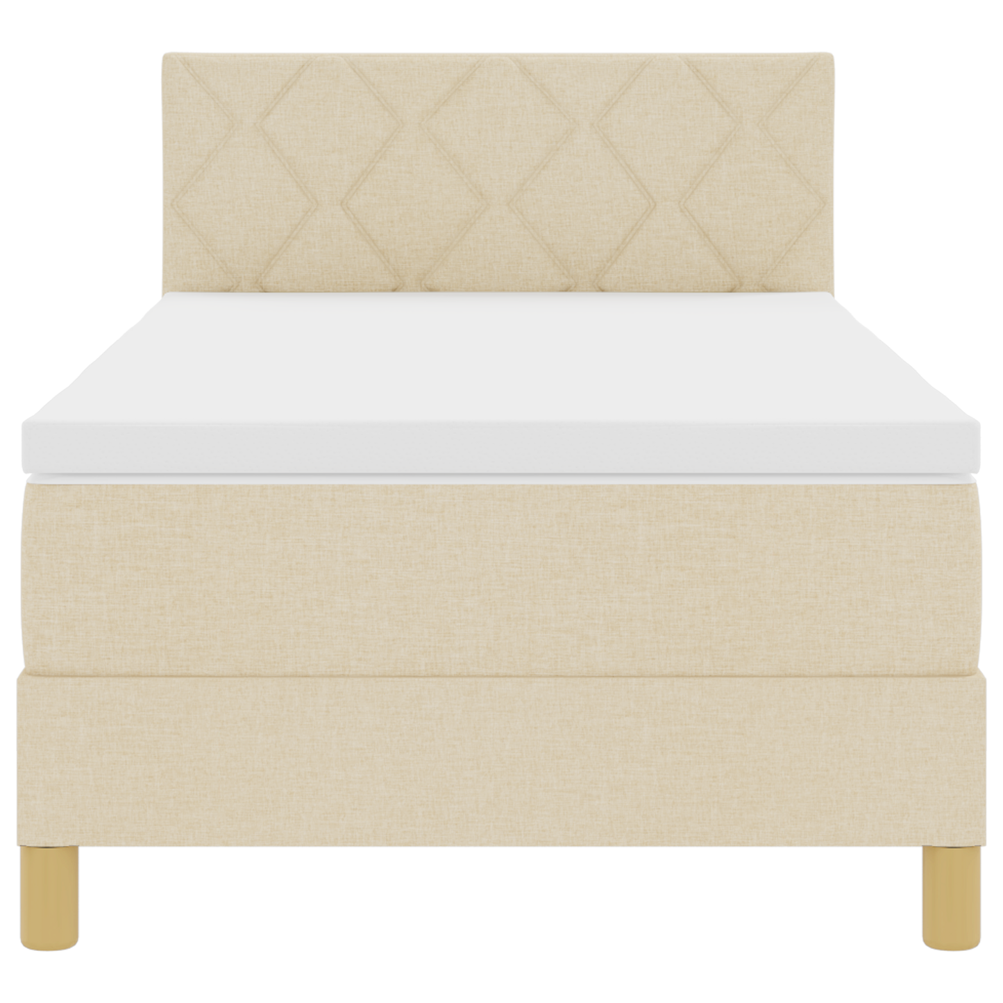 Boxspring Bed Met Matras & LED Crème 90x190 cm Stof