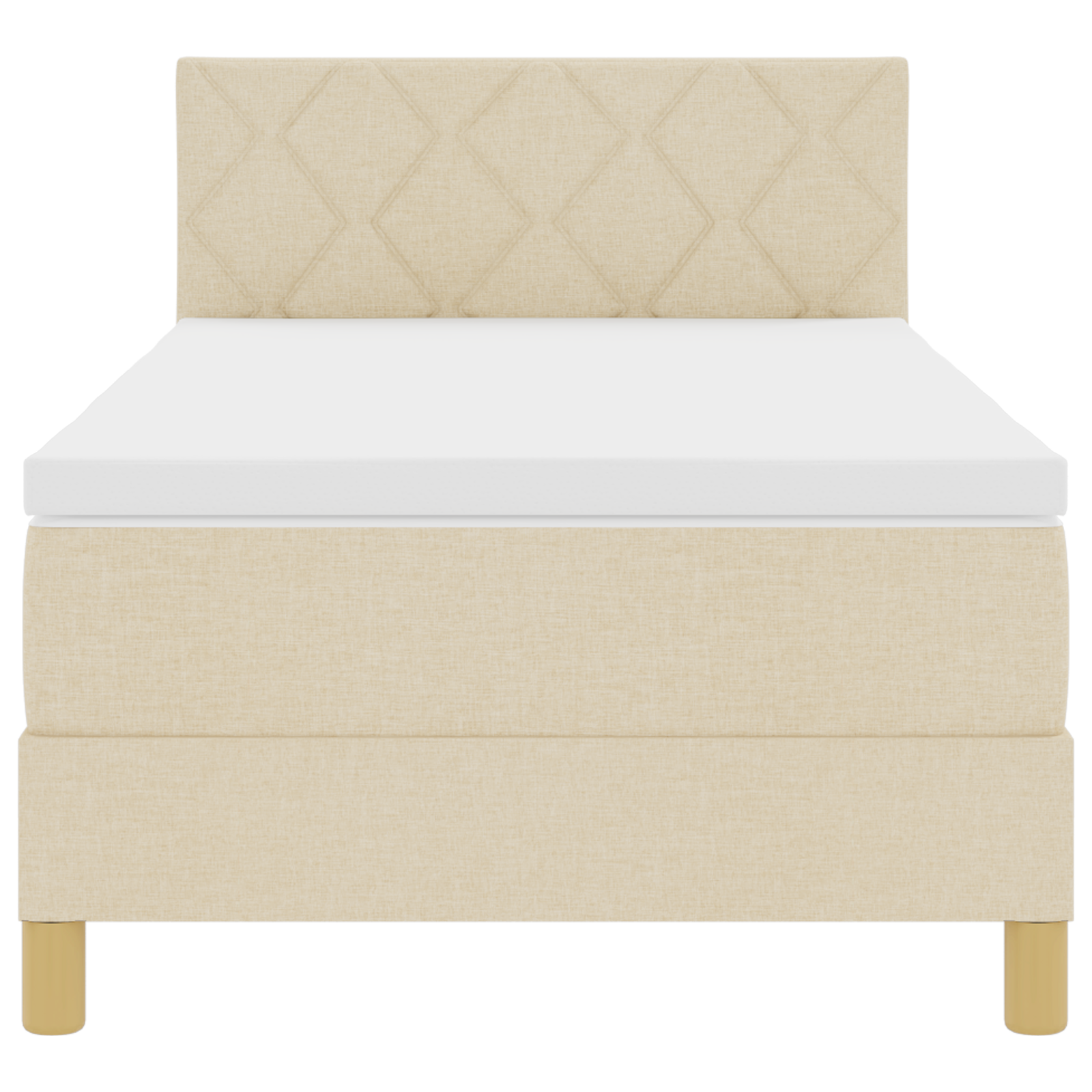 Boxspring Bed Met Matras & LED Crème 90x190 cm Stof