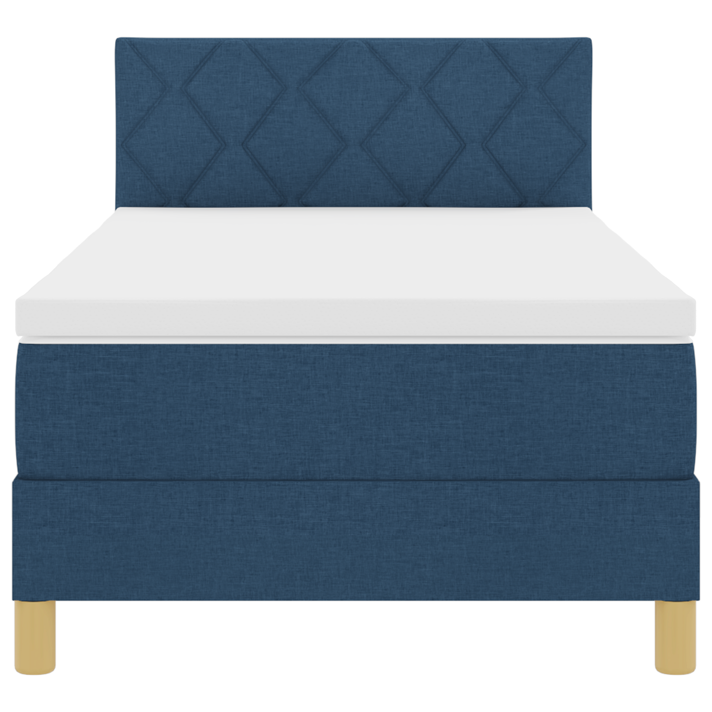 Boxspringbed met Matras & LED Blauw 90x190 cm Stof