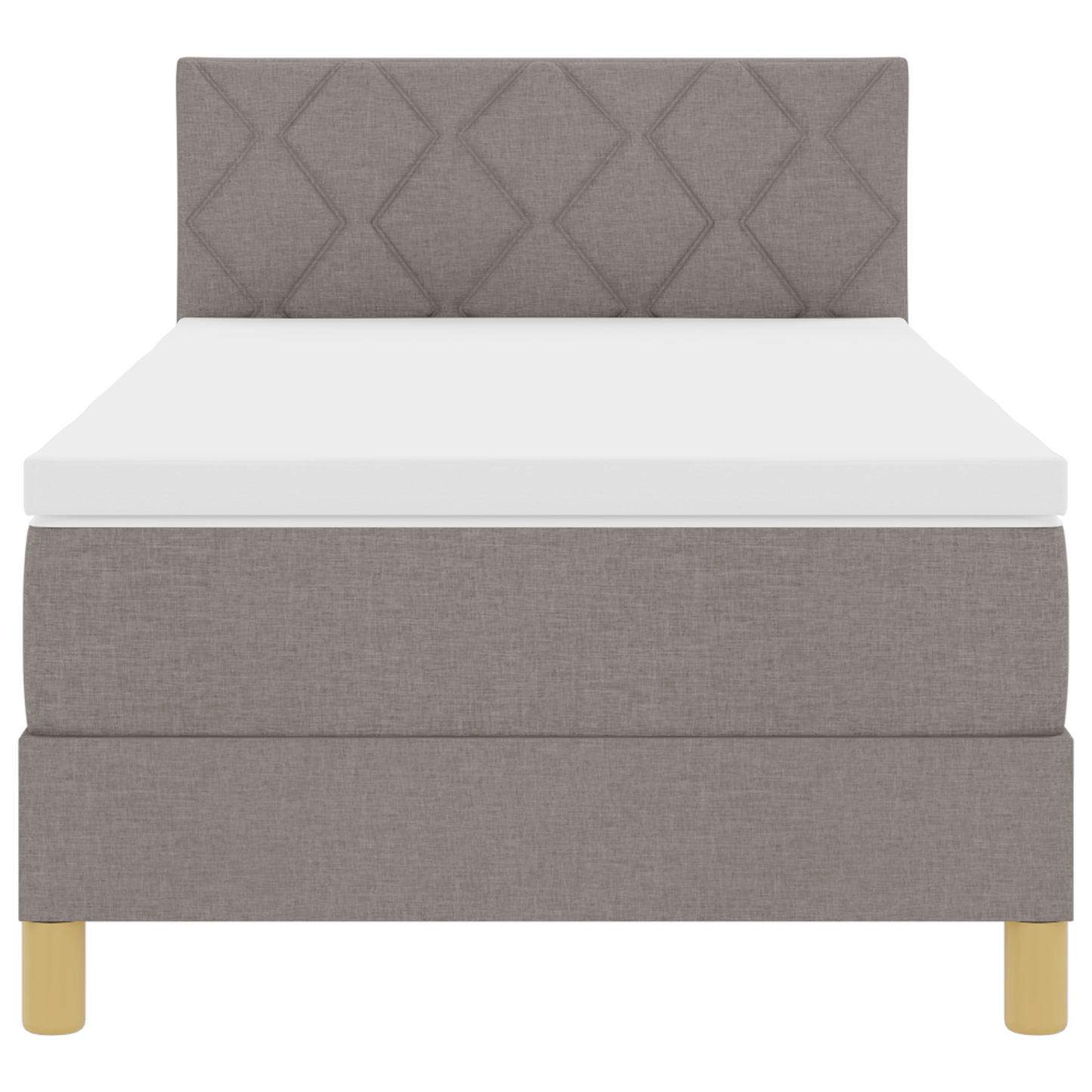 Boxspringbed met Matras & LED Taupe 90x200 cm Stof