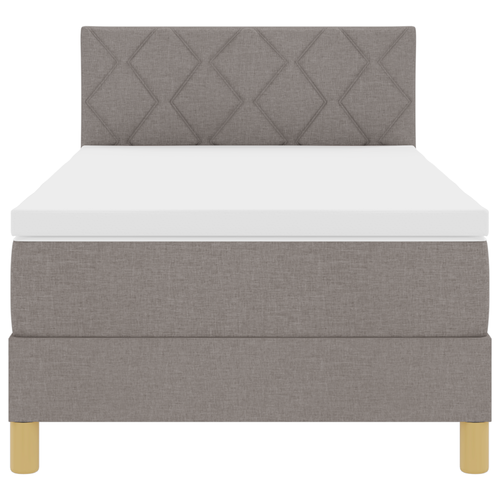 Boxspringbed met Matras & LED Taupe 90x200 cm Stof