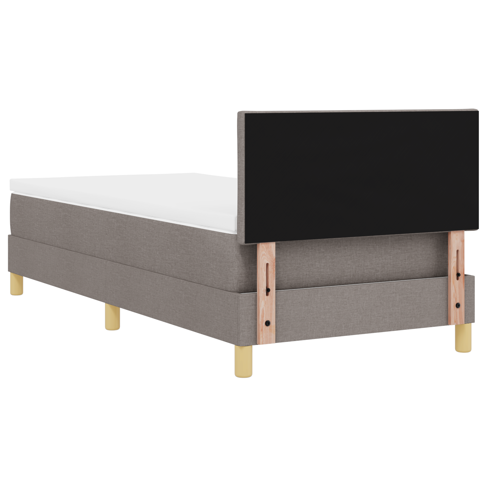Boxspring Bed met Matras & LED Taupe 100x200 cm Stof