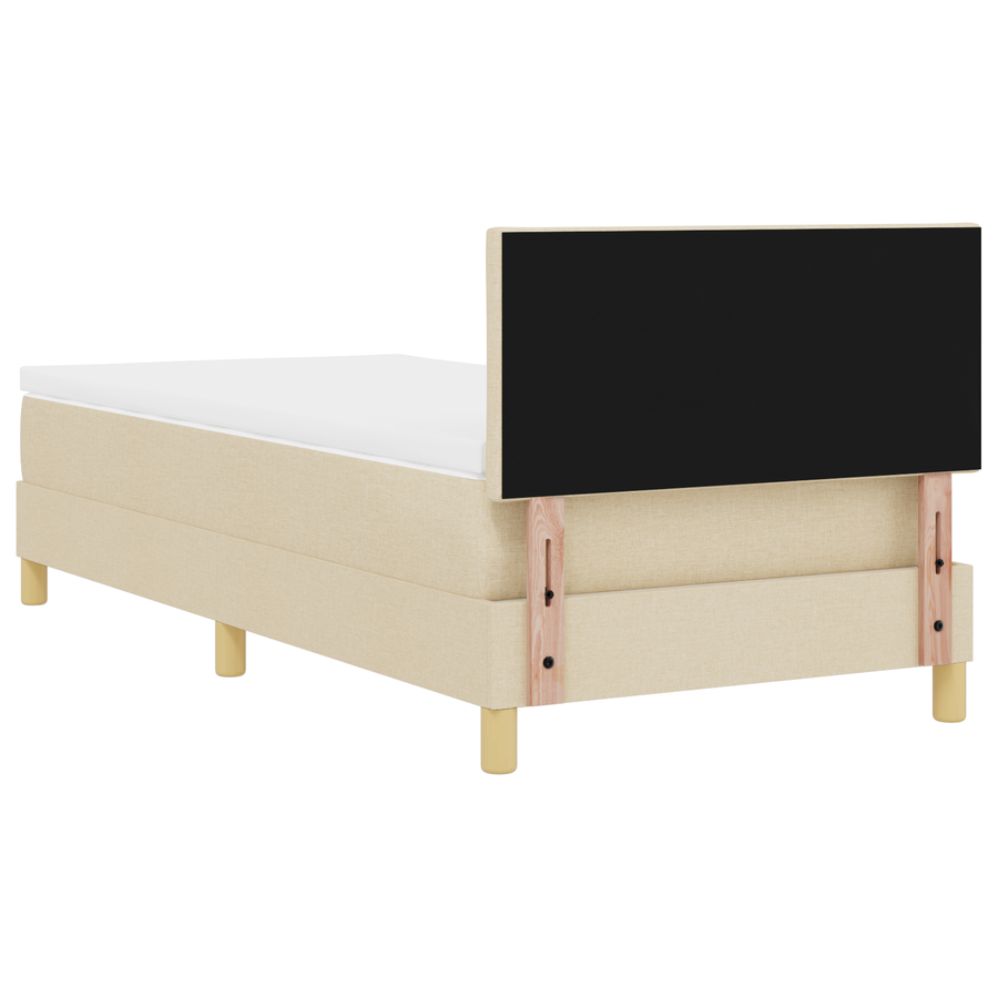 Boxspringbed met Matras & LED Crème 100x200 cm Stof
