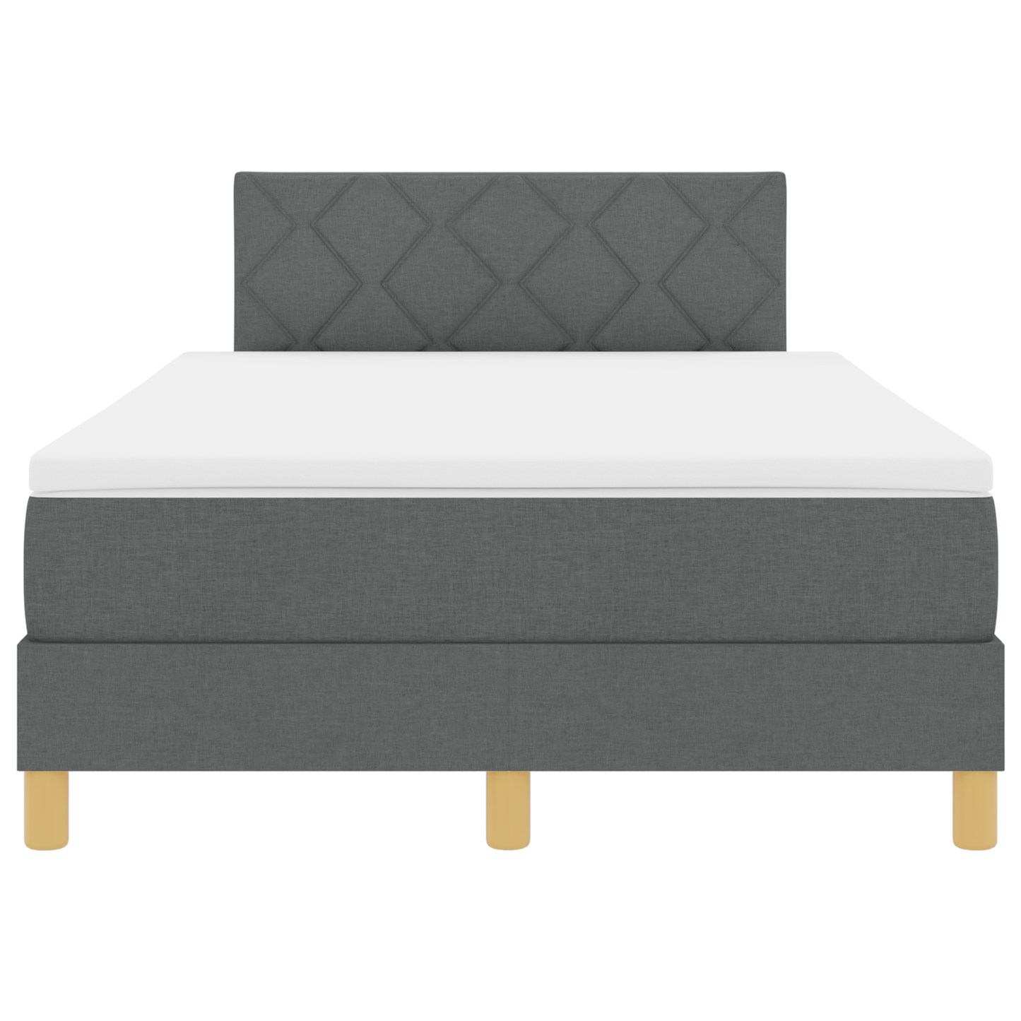 Boxspring Bed met Matras & LED Donkergrijs 120x190 cm Stof