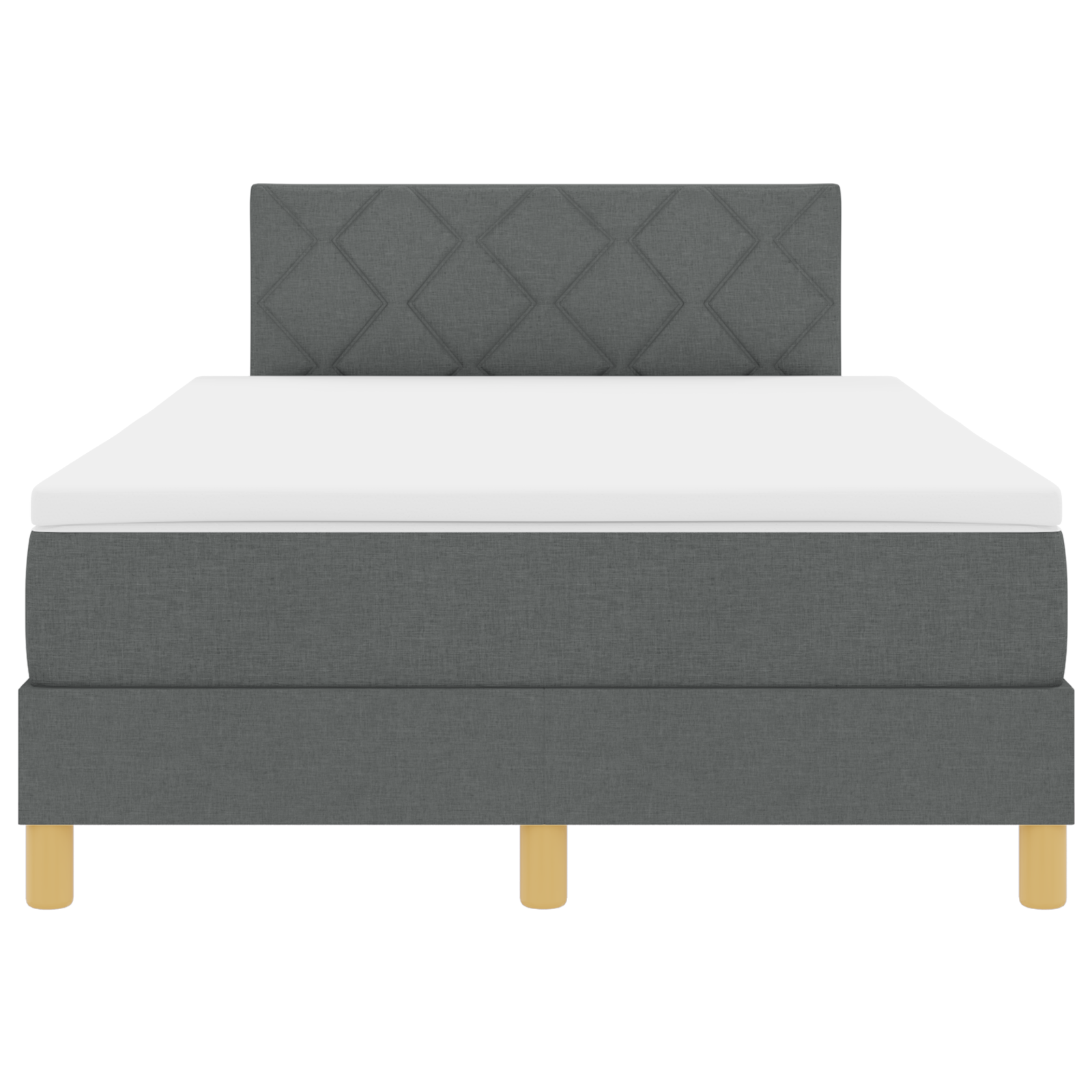 Boxspring Bed met Matras & LED Donkergrijs 120x190 cm Stof