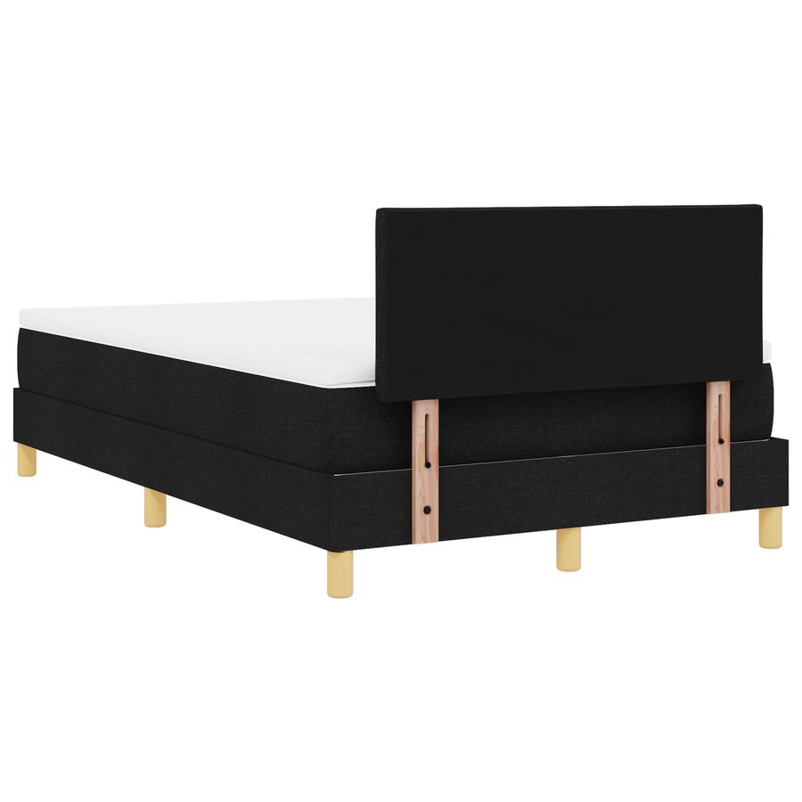 Boxspring Bed met Matras & LED Zwart 120x190 cm Stof