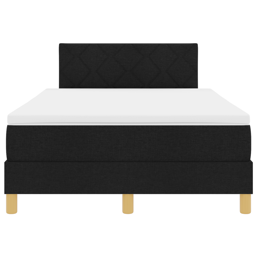 Boxspring Bed met Matras & LED Zwart 120x190 cm Stof