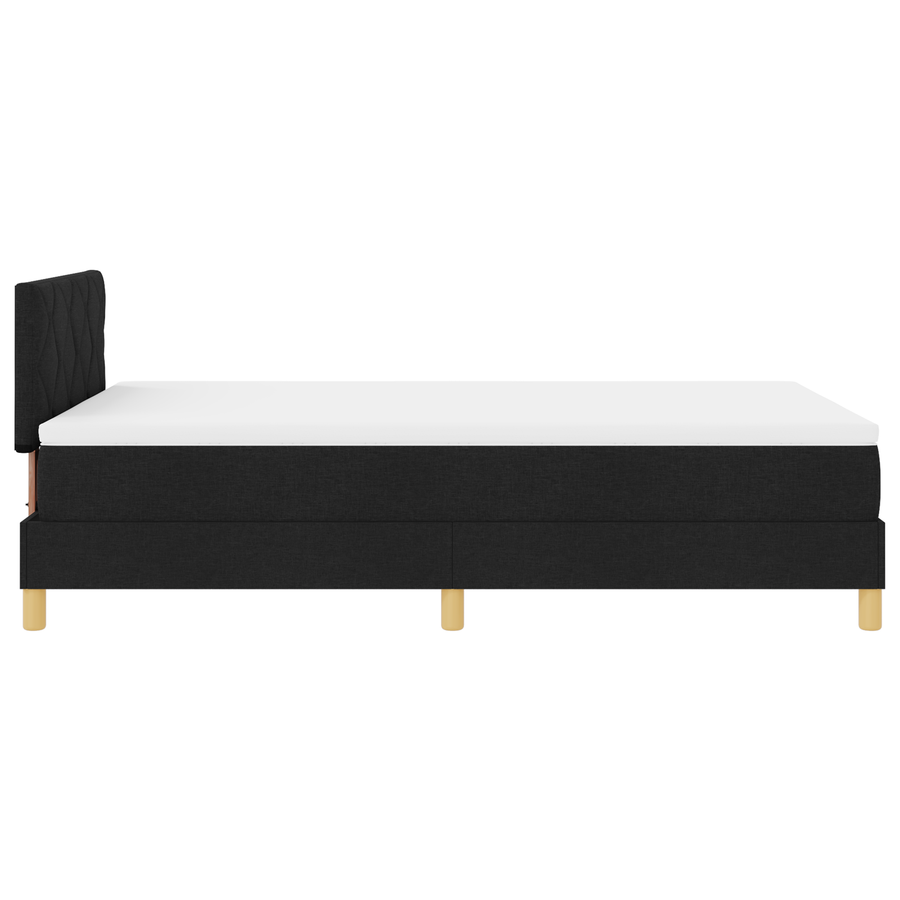 Boxspring Bed met Matras & LED Zwart 120x190 cm Stof