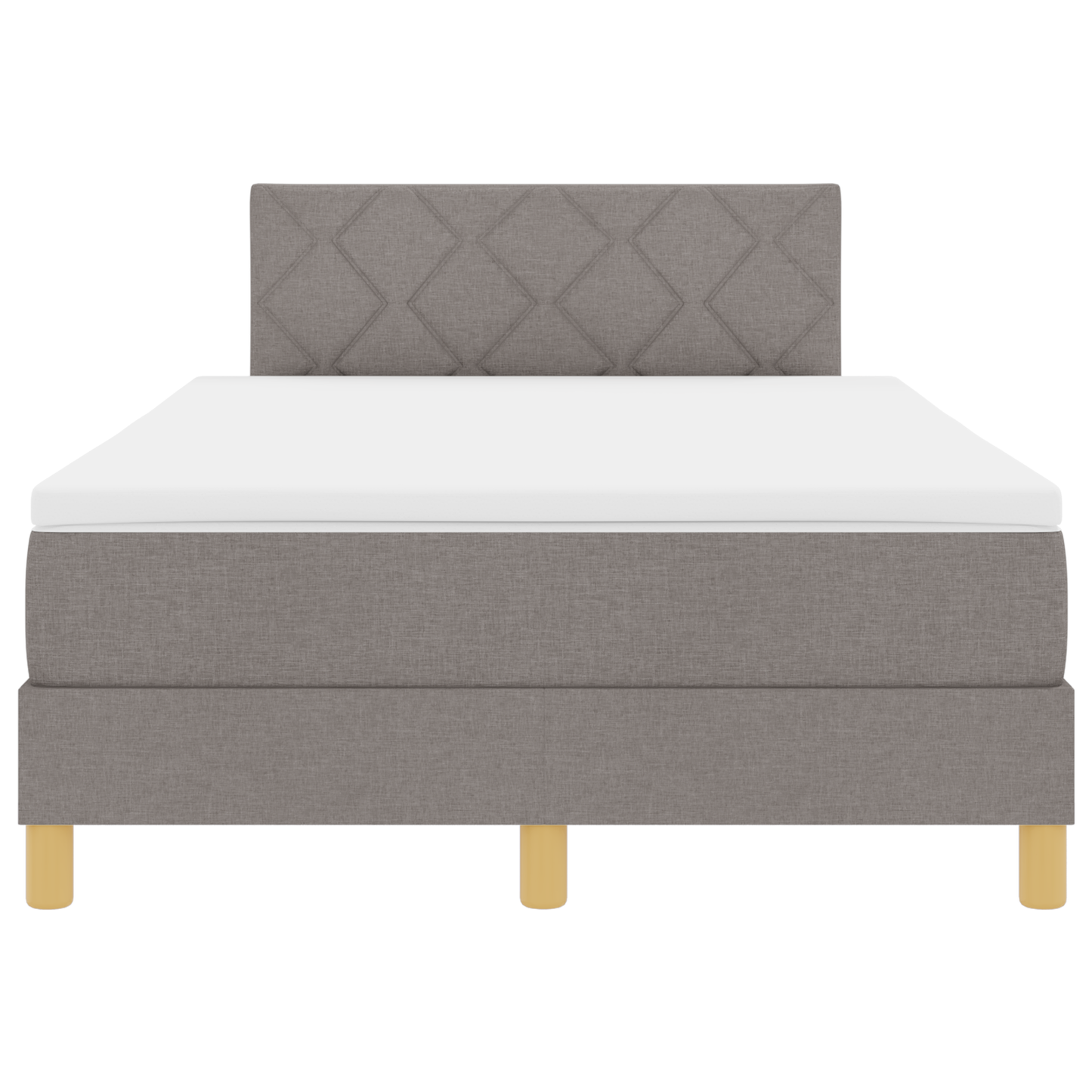 Boxspring Bed met Matras & LED Taupe 120x190 cm Stof