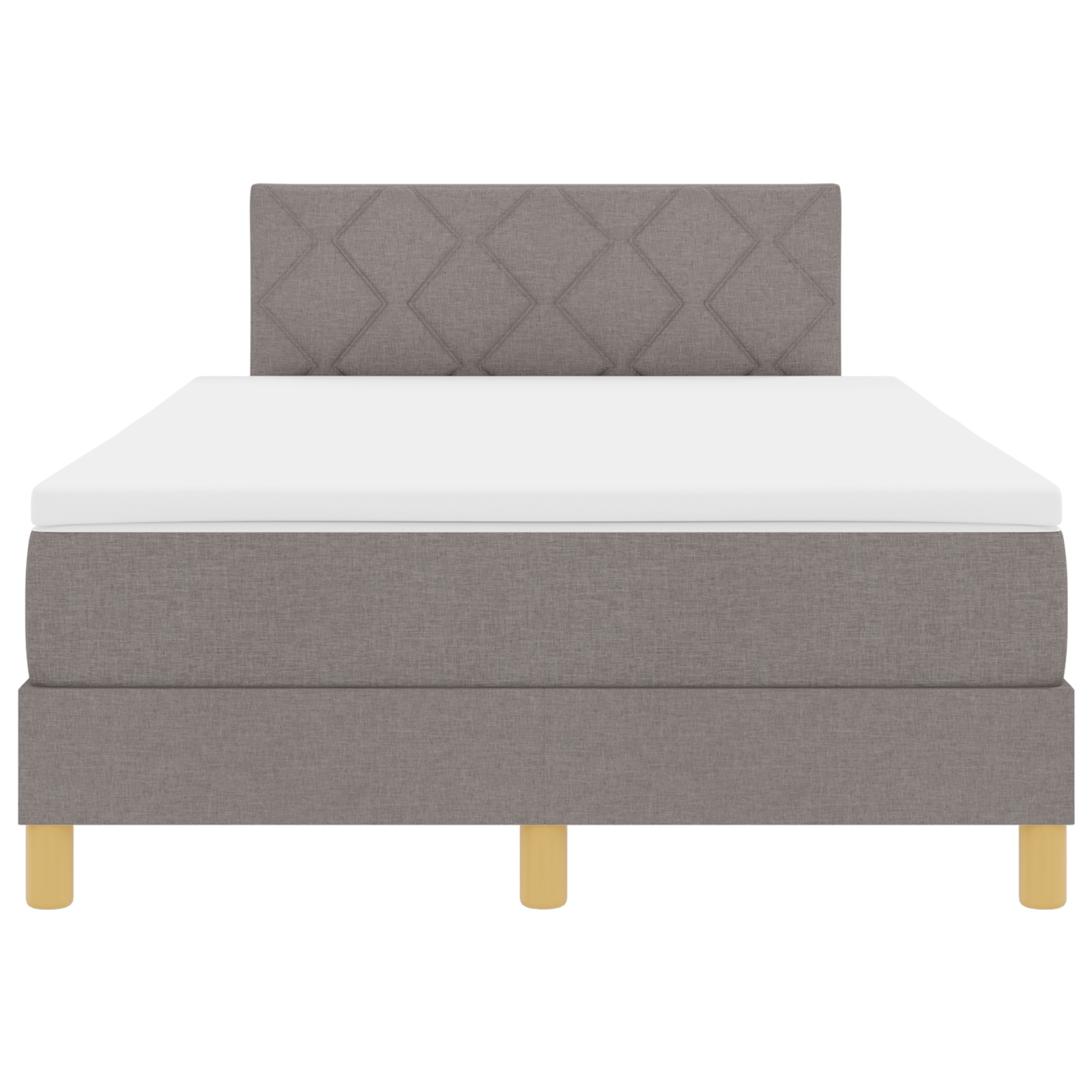 Boxspring Bed met Matras & LED Taupe 120x190 cm Stof