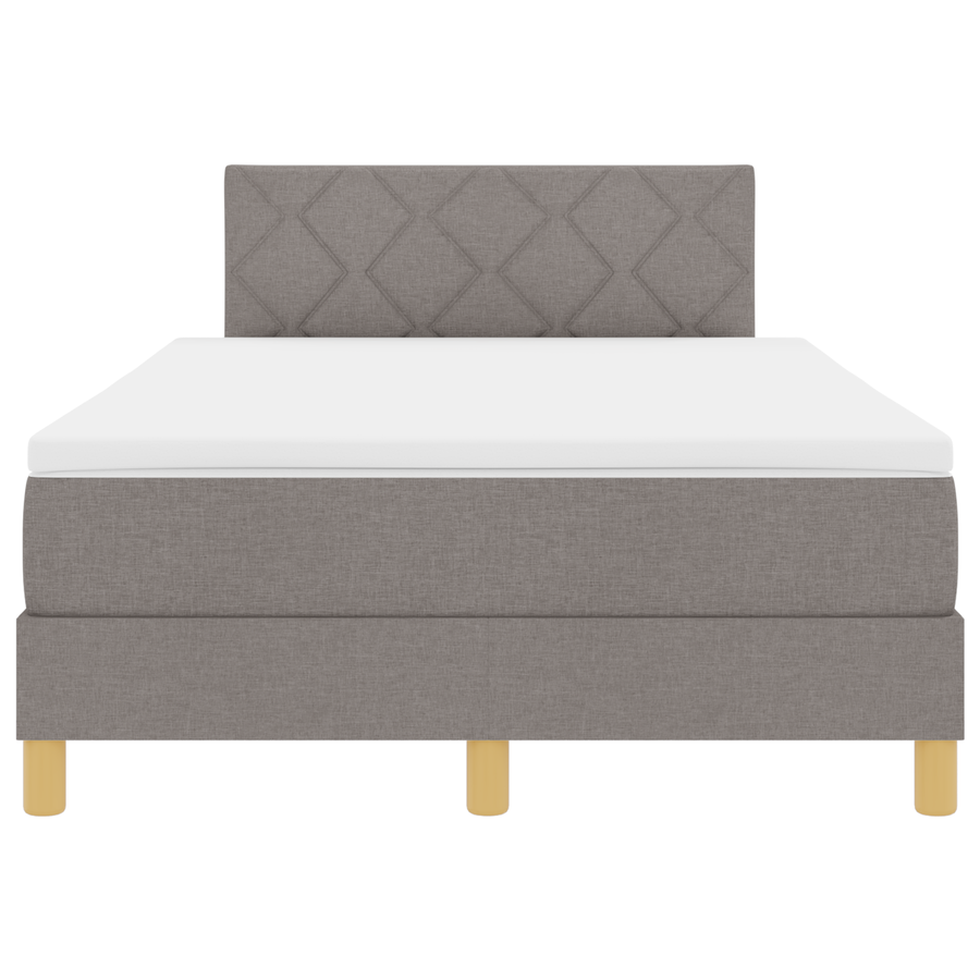 Boxspring Bed met Matras & LED Taupe 120x190 cm Stof