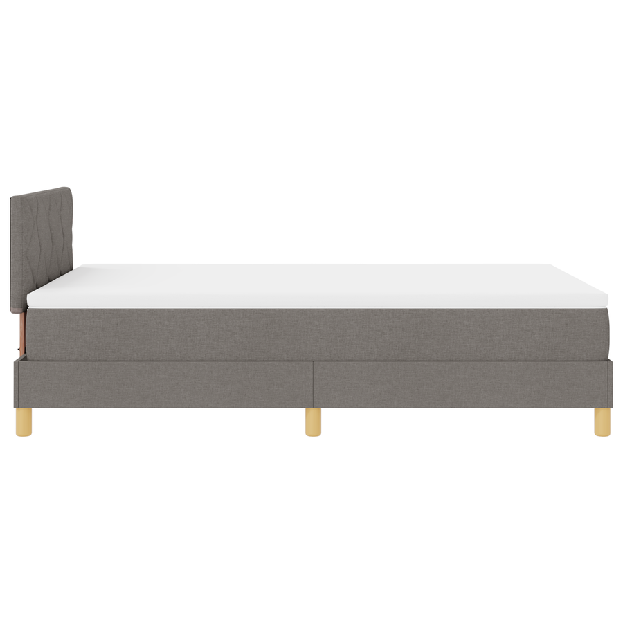 Boxspring Bed met Matras & LED Taupe 120x190 cm Stof