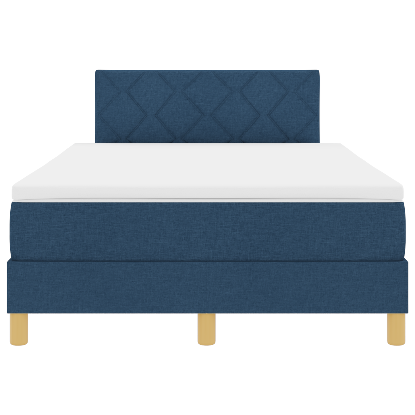 Boxspringbed met Matras & LED Blauw 120x200 cm Stof