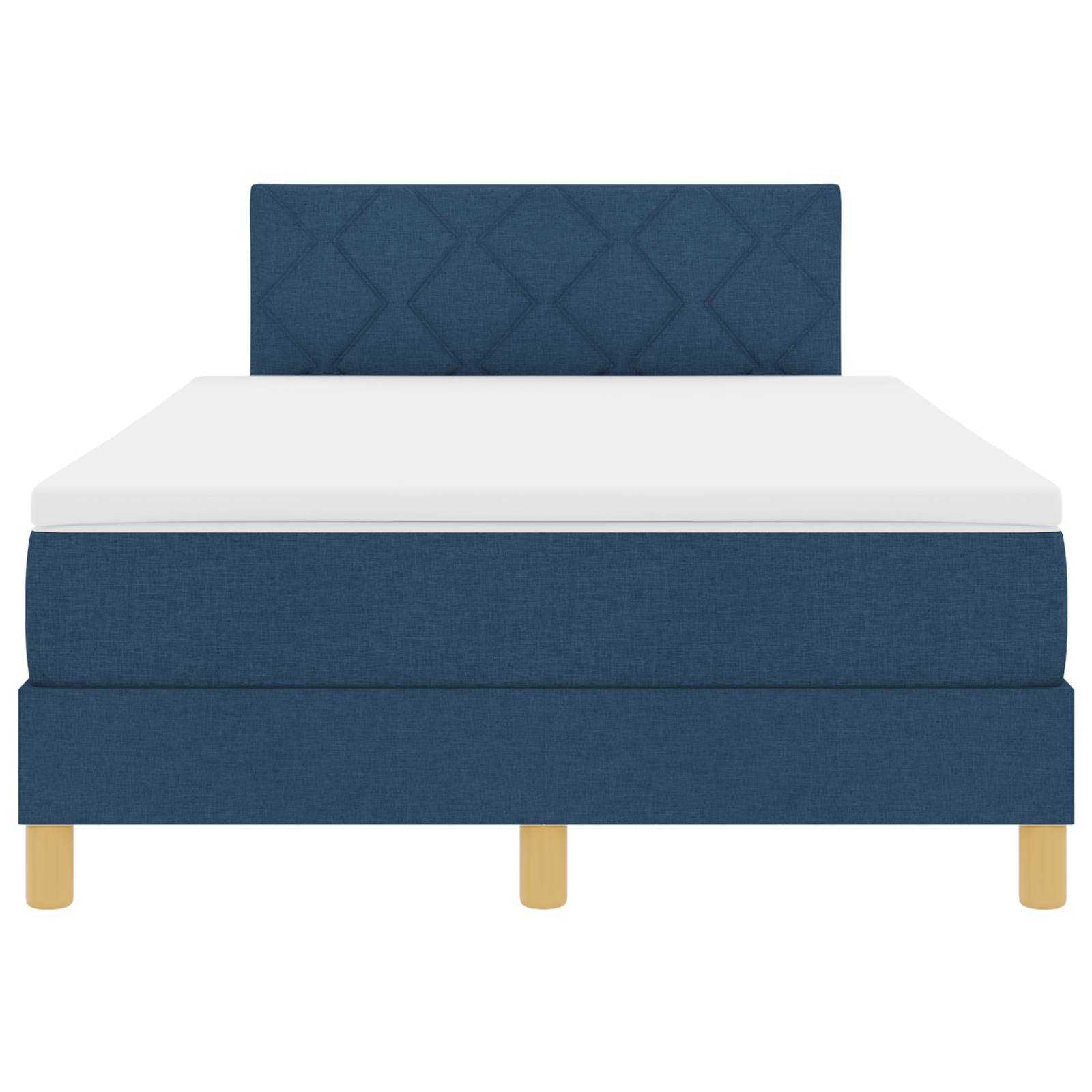 Boxspringbed met Matras & LED Blauw 120x200 cm Stof
