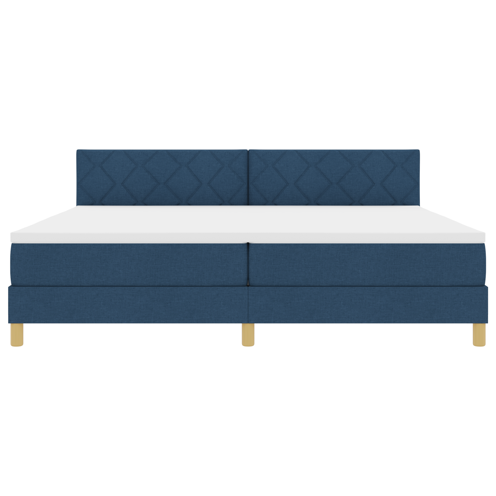 Boxspringbed met Matras & LED Blauw 200x200 cm Stof