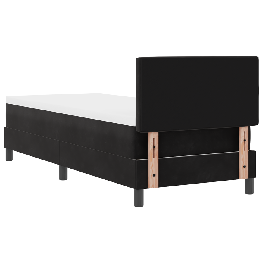 Boxspringbed met matras en LED fluweel zwart 80x200 cm