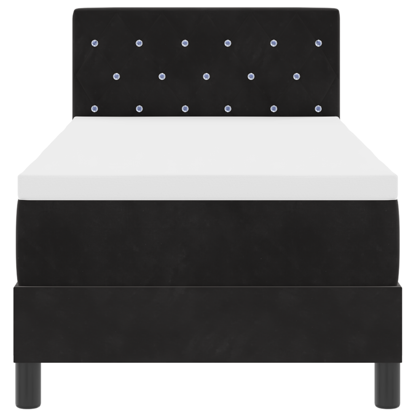 Boxspringbed met matras en LED fluweel zwart 80x200 cm