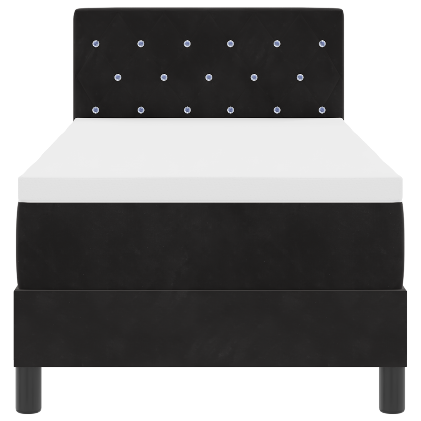 Boxspringbed met matras en LED fluweel zwart 80x200 cm