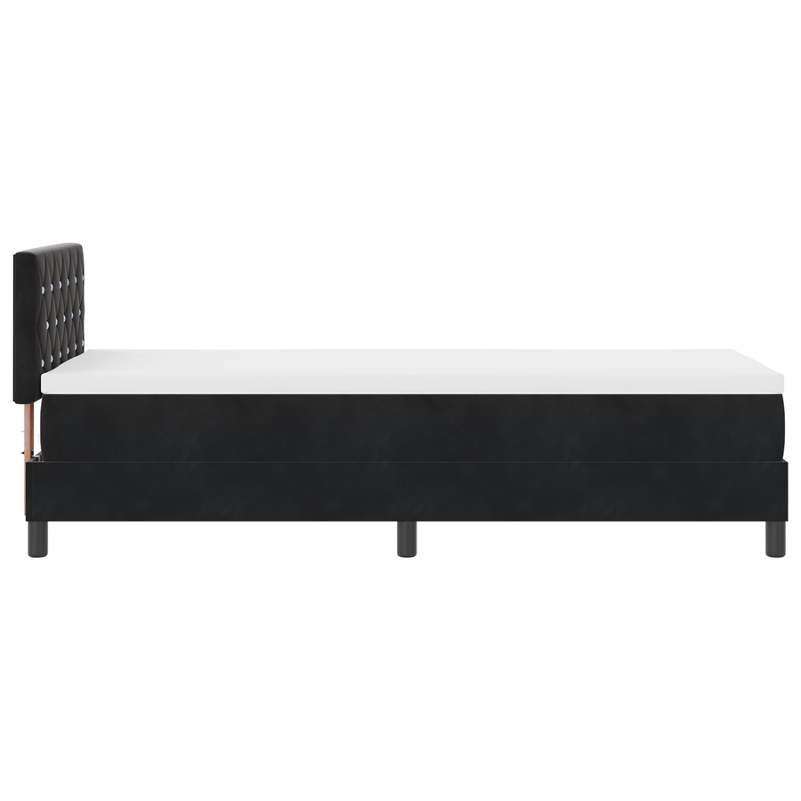 Boxspringbed met matras en LED fluweel zwart 80x200 cm