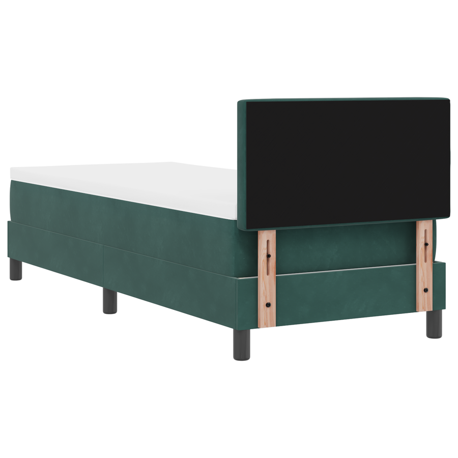 Boxspringbed met matras en LED fluweel donkergroen 80x200 cm