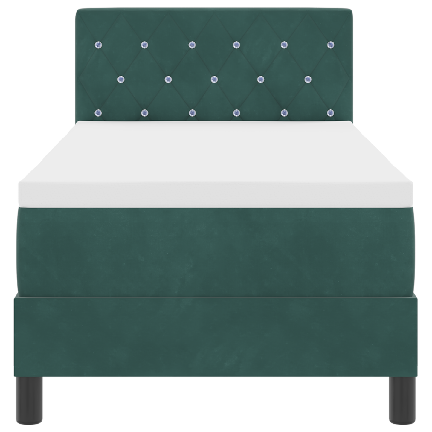 Boxspringbed met matras en LED fluweel donkergroen 80x200 cm