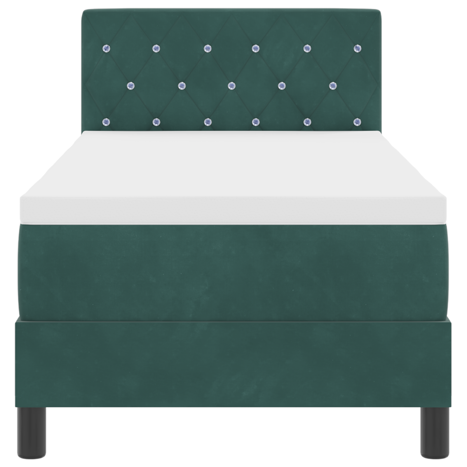 Boxspringbed met matras en LED fluweel donkergroen 80x200 cm