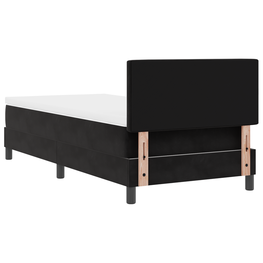 Boxspringbed met matras en LED fluweel zwart 90x190 cm