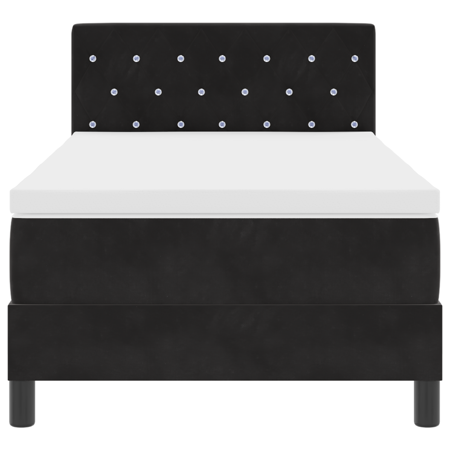 Boxspringbed met matras en LED fluweel zwart 90x190 cm