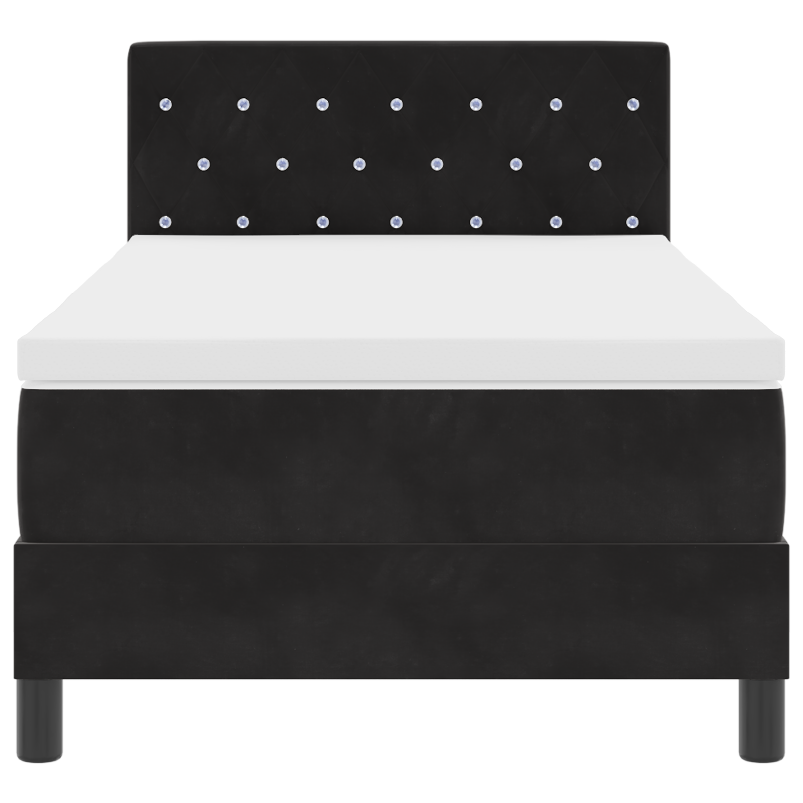Boxspringbed met matras en LED fluweel zwart 90x190 cm