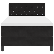 Boxspringbed met matras en LED fluweel zwart 90x200 cm