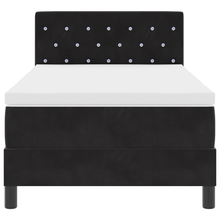 Boxspringbed met matras en LED fluweel zwart 100x200 cm
