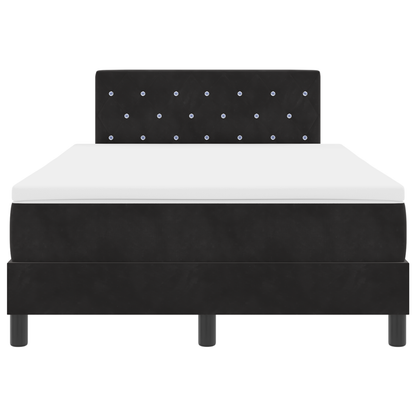 Boxspringbed met Matras & LED Zwart 120x190 cm Fluweel