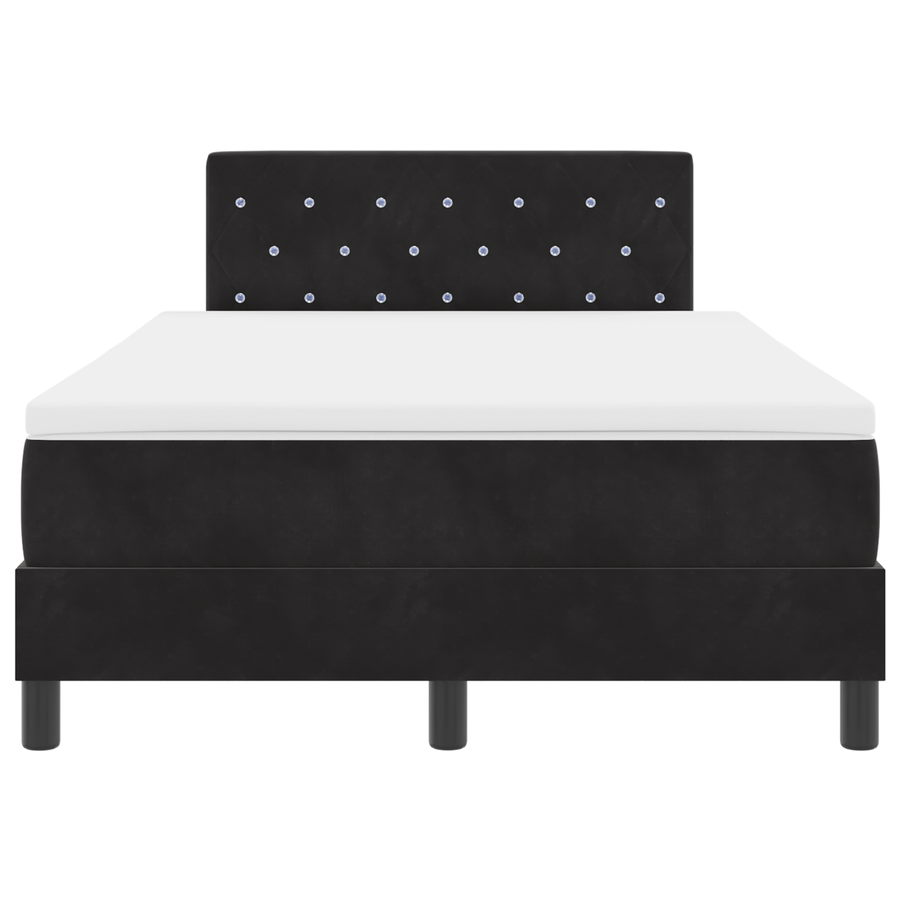 Boxspringbed met Matras & LED Zwart 120x190 cm Fluweel