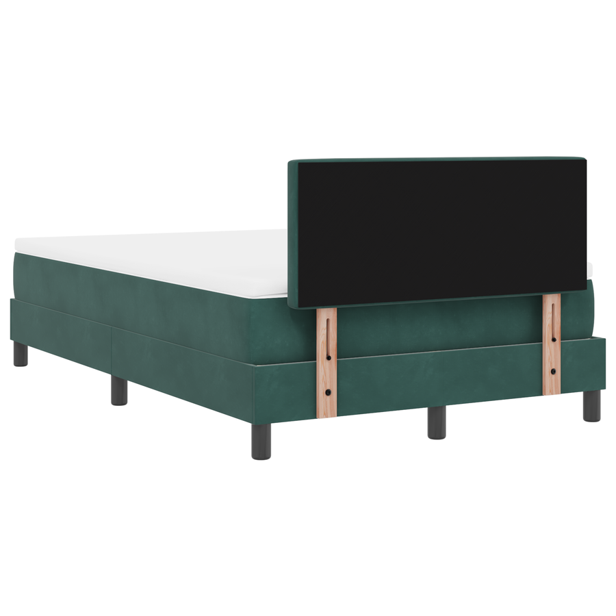 Boxspring Bed met Matras & LED Donkergroen 120x190 cm Velours
